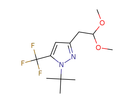 3-(2,2-dimethoxyethyl)-5-trifluoromethyl-1H-1-tert-Butylpyrazole