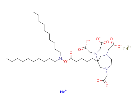 [6-[bis[(carboxymethyl)]amino]-6-[5-(didecylamino)-5-oxopent-1-yl]tetrahydro-1H-1,4-diazepine-1,4( 5H )-diacetate[(4-)]gadolinate( 1-)]sodium