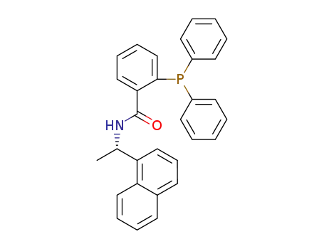 Molecular Structure of 573992-51-5 (Benzamide, 2-(diphenylphosphino)-N-[(1S)-1-(1-naphthalenyl)ethyl]-)