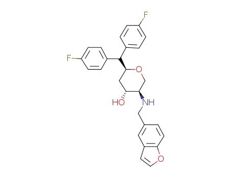 (2S,4R,5R)-5-((benzofuran-5-ylmethyl)amino)-2-(bis(4-fluorophenyl) methyl)tetrahydro-2H-pyran-4-ol