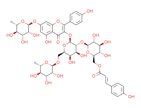 kaempferol 3-O-{[(6-O-E-p-coumaroyl)-β-D-glucopyranosyl(1→2)]-α-L-rhamnopyranosyl(1→6)}-β-D-galactopyranoside-7-O-α-L-rhamnopyranoside