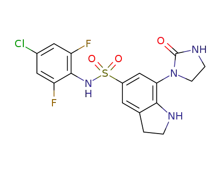 N-(4-chloro-2,6-difluorophenyl)-7-(2-oxoimidazolidin-1-yl)-2,3-dihydro-1H-indole-5-sulfonamide