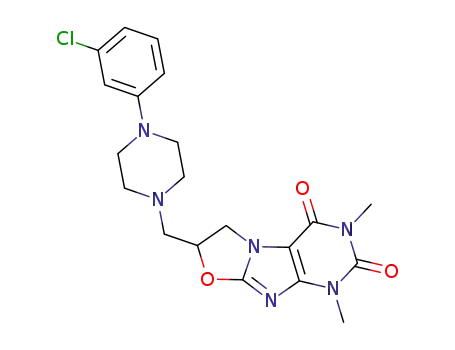 7-[4-(-3'-chlorophenyl)-piperazin-1-yl-methylene]-1,3-dimethyl-6,7-dihydro-1,3-oxazolo[2,3-f]-purine-2,4-(1H,3H)-dione