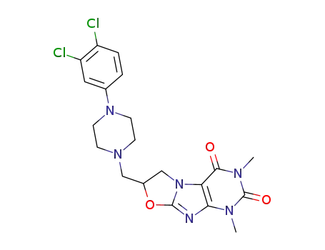 7-[4-(-3',4'-dichlorophenyl)-piperazin-1-yl-methylene]-1,3-dimethyl-6,7-dihydro-1,3-oxazolo[2,3-f]-purine-2,4(1H,3H)-dione