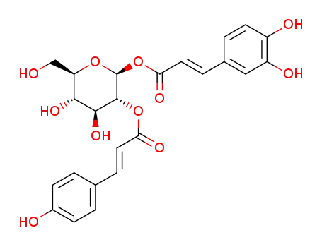 1-O-(E)-caffeoyl-2-O-p-(E)-coumaroyl-β-D-glucopyranose