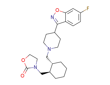 3-(((1R,2R)-2-((4-(6-fluorobenzo[d]isoxazole-3-yl)piperidin-1-yl)methyl)cyclohexyl)methyl)oxazolidine-2-one
