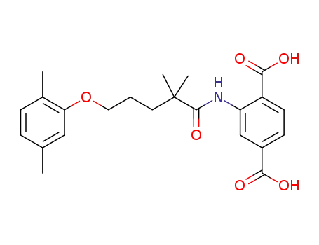 2-(5-(2,5-dimethylphenoxy)-2,2-dimethylpentanamido)terephthalic acid
