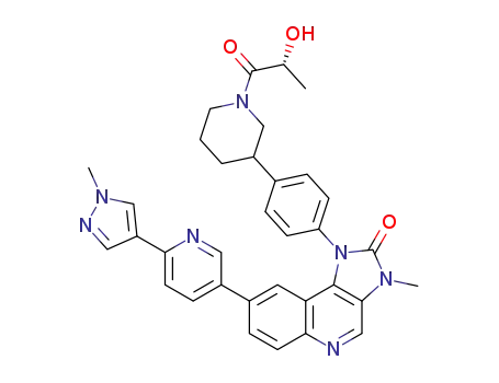 1-(4-(1-((R)-2-hydroxypropionyl)piperidin-3-yl)phenyl)3-methyl-8-(6-(1-methyl-1H-pyrazol-4-yl)pyridin-3-yl)-1H-imidazo[4,5-c]quinolin-2-(3H)-one