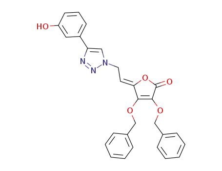 (Z)-2,3-O,O-dibenzyl-4,5-didehydro-5,6-dideoxy-6-[4-(3-hydroxyphenyl)-1,2,3-triazole-1-yl]-L-ascorbic acid