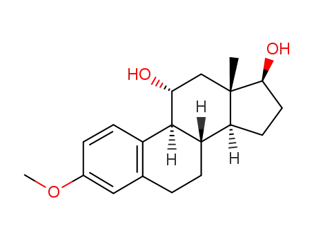 Molecular Structure of 10516-35-5 (3-Methoxyestra-1,3,5(10)-triene-11α,17β-diol)
