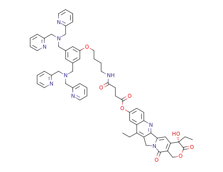 (4S)-4,11-diethyl-4-hydroxy-3,14-dioxo-3,4,12,14-tetrahydro-1H-pyrano [3',4':6,7]indolizino[1,2-b]quinolin-9-yl 4-{[4-(3,5-bis{[bis(pyridin-2-ylmethyl)amino]methyl}phenoxy)butyl]amino}-4-oxobutanoate