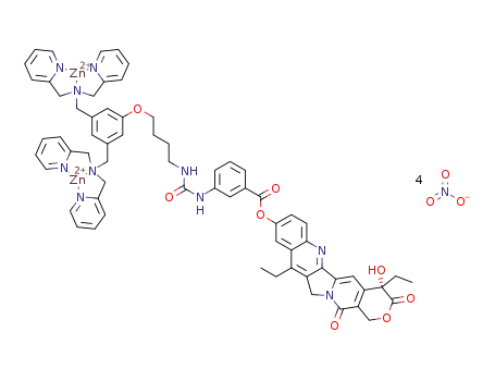 (4S)-4,11-diethyl-4-hydroxy-3,14-dioxo-3,4,12,14-tetrahydro-1H-pyrano [3′,4′:6,7]indolizino[1,2-b]quinolin-9-yl 3-({[4-(3,5-bis{[bis(pyridin-2-ylmethyl)amino]methyl}phenoxy)butyl]carbamoyl}amino)benzoate·2[Zn(NO3)2]