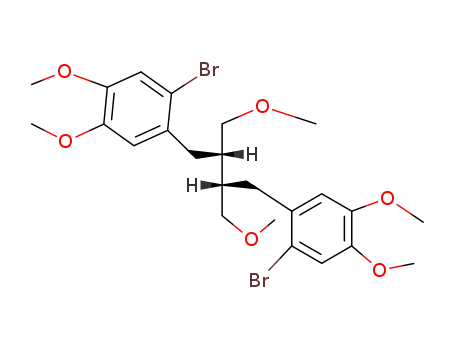 (S:S)-1,4-dimethoxy-2,3-bis-(6-bromo-3,4-dimethoxy-benzyl)-butane
