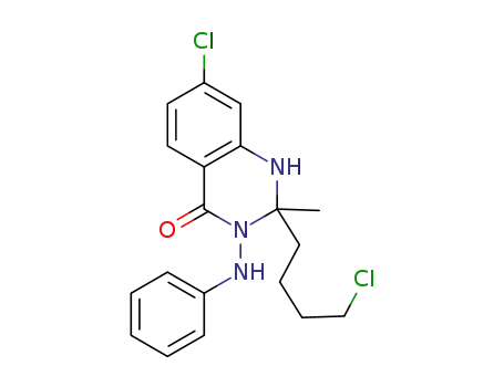 7-chloro-2-(4-chlorobutyl)-2-methyl-3-(phenylamino)-2,3-dihydroquinazolin-4(1H)-one
