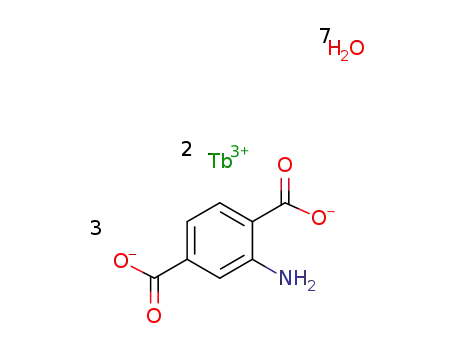 [Tb2(2-aminoterephthalic acid(-2H))3(H2O)5]n ·2nH2O