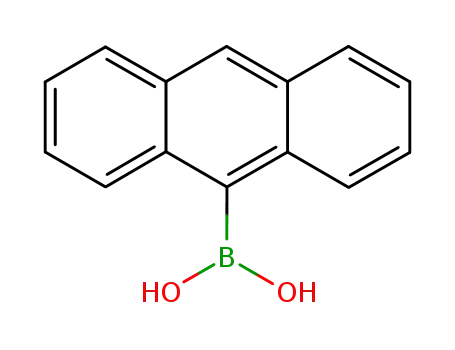 Molecular Structure of 100622-34-2 (9-Anthraceneboronic acid)