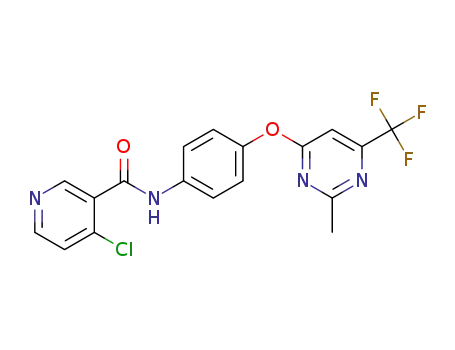 4-chloro-N-(4-((2-methyl-6-(trifluoromethyl)pyrimidin-4yl)oxy)phenyl)nicotinamide
