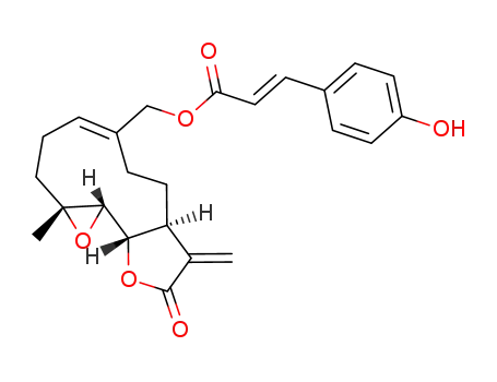 ((1aR,7aS,10aS,10bS,E)-1a-methyl-8-methylene-9-oxo-1a,2,3,6,7,7a,8,9,10a,10b-decahydrooxireno[2′,3′:9,10]cyclodeca[1,2-b]furan-5-yl)methyl (E)-3-(4-hydroxyphenyl)acrylate