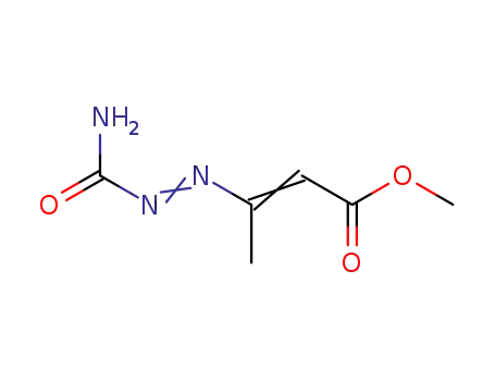 Molecular Structure of 63160-41-8 (2-Butenoic acid, 3-[(aminocarbonyl)azo]-, methyl ester)