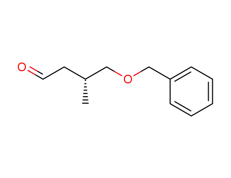 Molecular Structure of 90865-70-6 (Butanal, 3-methyl-4-(phenylmethoxy)-, (3R)-)