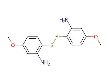Molecular Structure of 36210-53-4 (Benzenamine, 2,2'-dithiobis[5-methoxy-)