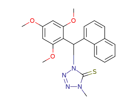 1-methyl-4-(naphthalen-1-yl(2,4,6-trimethoxyphenyl)methyl)-1,4-dihydro-5H-tetrazole-5-thione