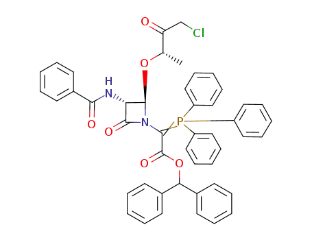(3R,4R)-4-{(1S)-3-chloro-2-oxo-1-methylpropoxy}-3-benzamido-1-(1-diphenylmethoxycarbonyl-1-triphenylphosphoranylidenemethyl)azetidin-2-one