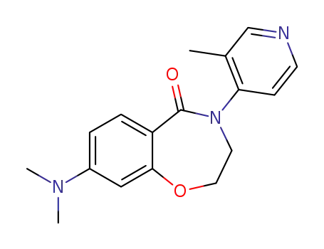 8-(N,N-dimethylamino)-4-(3-methyl-4-pyridyl)-3,4-dihydrobenzo[f][1,4]oxazepine-5(2H)-one