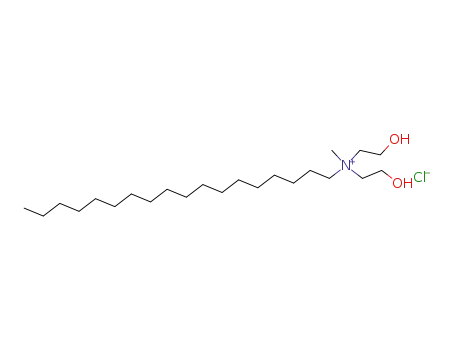 Molecular Structure of 3010-24-0 (Octadecylbis(2-hydroxyethyl)methylammoniumchloride)