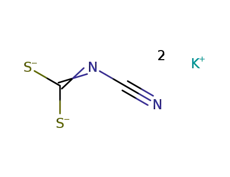 Carbamodithioic acid,N-cyano-, potassium salt (1:2) cas  13145-41-0