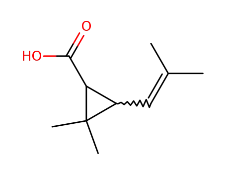 Cyclopropanecarboxylicacid, 2,2-dimethyl-3-(2-methyl-1-propen-1-yl)- cas  10453-89-1
