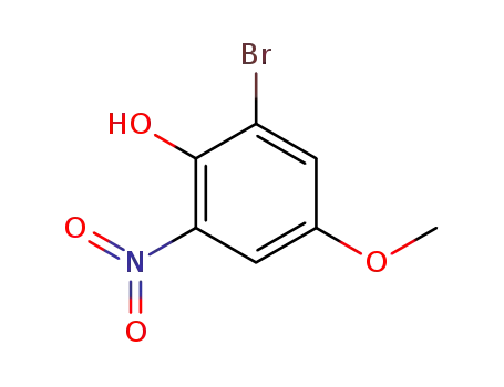 Molecular Structure of 115929-59-4 (2-BROMO-4-METHOXY-6-NITROPHENOL)