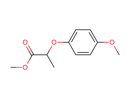 Molecular Structure of 69033-92-7 (Propanoic acid, 2-(4-methoxyphenoxy)-, methyl ester)