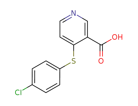 Molecular Structure of 32896-67-6 (3-Pyridinecarboxylic acid, 4-[(4-chlorophenyl)thio]-)