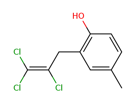 Molecular Structure of 106119-06-6 (Phenol, 4-methyl-2-(2,3,3-trichloro-2-propenyl)-)