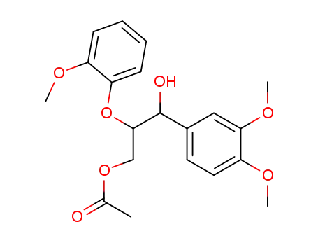 Molecular Structure of 113303-19-8 (Benzenemethanol, 3,4-dimethoxy-a-[1-(2-methoxyphenoxy)ethyl]-,
acetate)