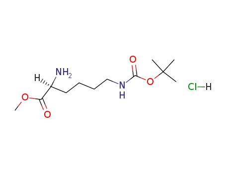 Molecular Structure of 2389-48-2 (N-Boc-L-lysine methyl ester hydrochloride)
