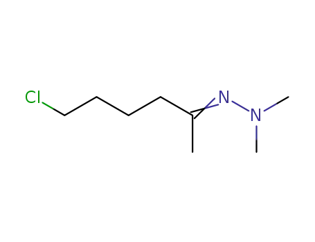 Molecular Structure of 876384-79-1 (2-Hexanone, 6-chloro-, dimethylhydrazone)