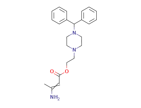 Molecular Structure of 90096-33-6 (2-(4-diphenylmethyl-1-piperazinyl)ethyl 3-aminocrotonate)