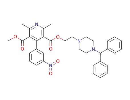 2-(4-diphenylmethyl-1-piperazinyl)ethyl methyl 2,6-dimethyl-4-(3-nitrophenyl)-3,5-dicarboxylate