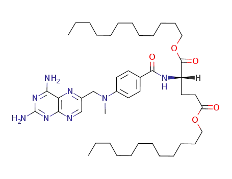 Molecular Structure of 86669-30-9 (L-Glutamic acid,
N-[4-[[(2,4-diamino-6-pteridinyl)methyl]methylamino]benzoyl]-,
didodecyl ester)