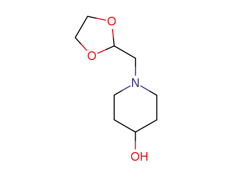 Molecular Structure of 91540-18-0 (4-Piperidinol, 1-(1,3-dioxolan-2-ylmethyl)-)