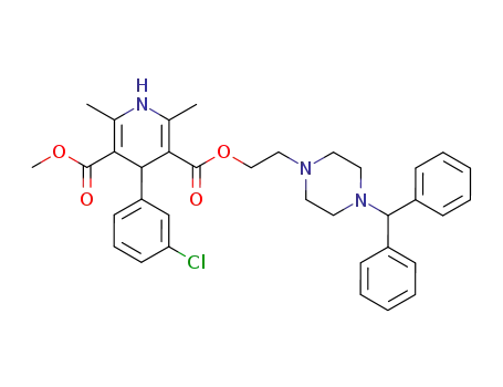 2-(4-benzhydryl-1-piperazinyl)ethyl methyl 4-(3-chlorophenyl)-2,6-dimethyl-1,4-dihydropyridine-3,5-dicarboxylate