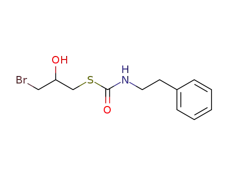 Phenethyl-thiocarbamic acid S-(3-bromo-2-hydroxy-propyl) ester