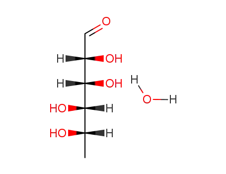 Molecular Structure of 10030-85-0 (L(+)-Rhamnose monohydrate)