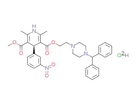 methyl (4S)-1,4-dihydro-2,6-dimethyl-4-(m-nitrophenyl)-3,5-pyridinedicarboxylate-2-(4-diphenylmethyl-1-piperazinyl)ethyl ester hydrochloride