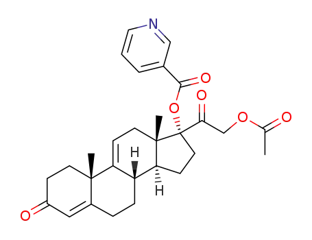 Nicotinic acid (8S,10S,13S,14S,17R)-17-(2-acetoxy-acetyl)-10,13-dimethyl-3-oxo-2,3,6,7,8,10,12,13,14,15,16,17-dodecahydro-1H-cyclopenta[a]phenanthren-17-yl ester