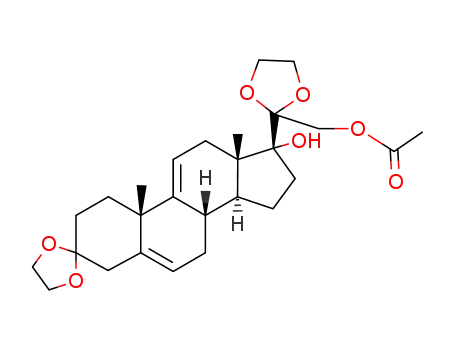 21-acetoxy-3,3;20,20-bis-ethanediyldioxy-pregna-5,9(11)-dien-17-ol