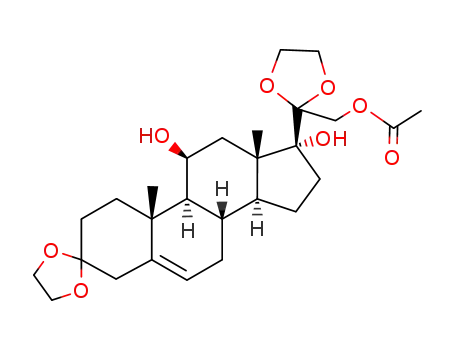 21-acetoxy-3,3;20,20-bis-ethanediyldioxy-pregn-5-ene-11β,17-diol