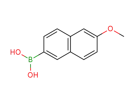 Molecular Structure of 156641-98-4 (6-METHOXY-2-NAPHTHALENEBORONIC ACID)
